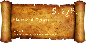Sturcz Ágnes névjegykártya